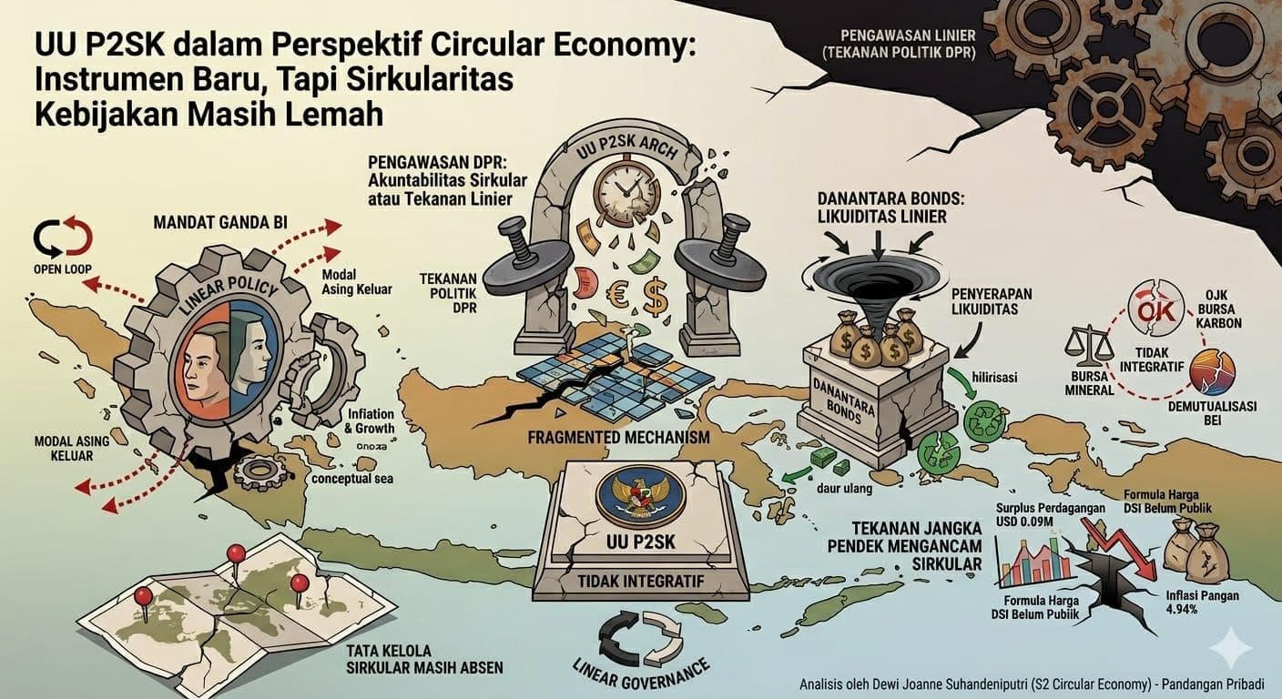 UU P2SK dalam Perspektif Circular Economy: Instrumen Baru, Tapi Sirkularitas Kebijakan Masih Lemah