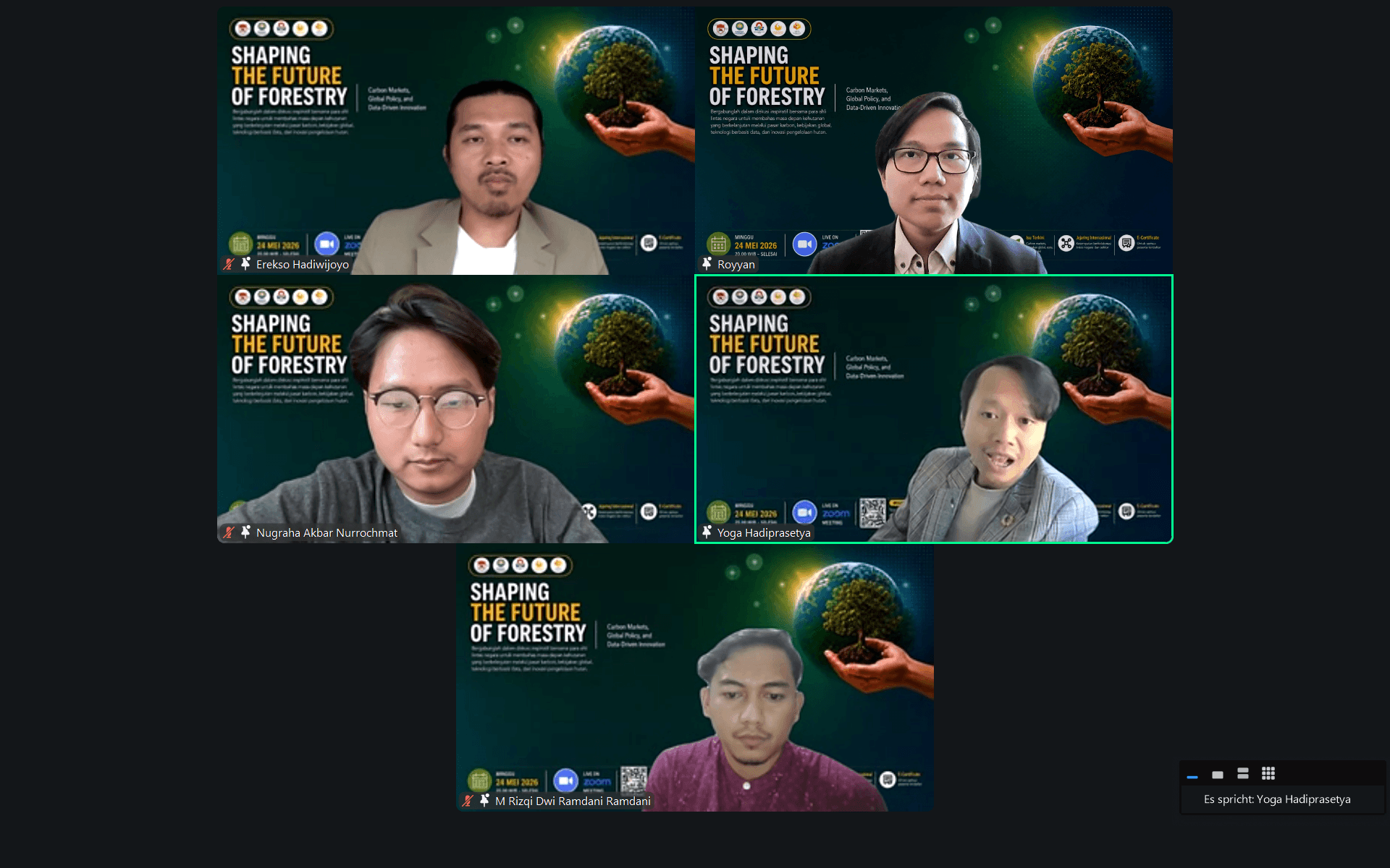 Kolaborasi Pelajar Indonesia di Dunia Bedah Inovasi Pasar Karbon dan Kebijakan Kehutanan Global dalam Webinar "Shaping the Future of Forestry"